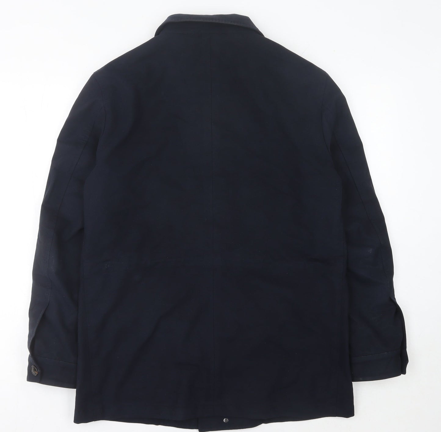 Sarto Men's Blue Mid-Length Felt Jacket Size M Regular Fit