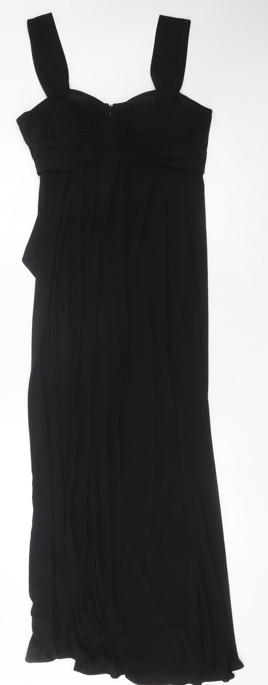Scarlett Nite Womens Black Size 8 Maxi Formal Evening Dress