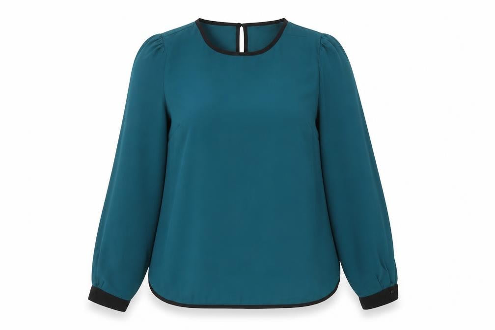 Dorothy Perkins Women’s Green Chiffon Blouse Size 12 Long Sleeve