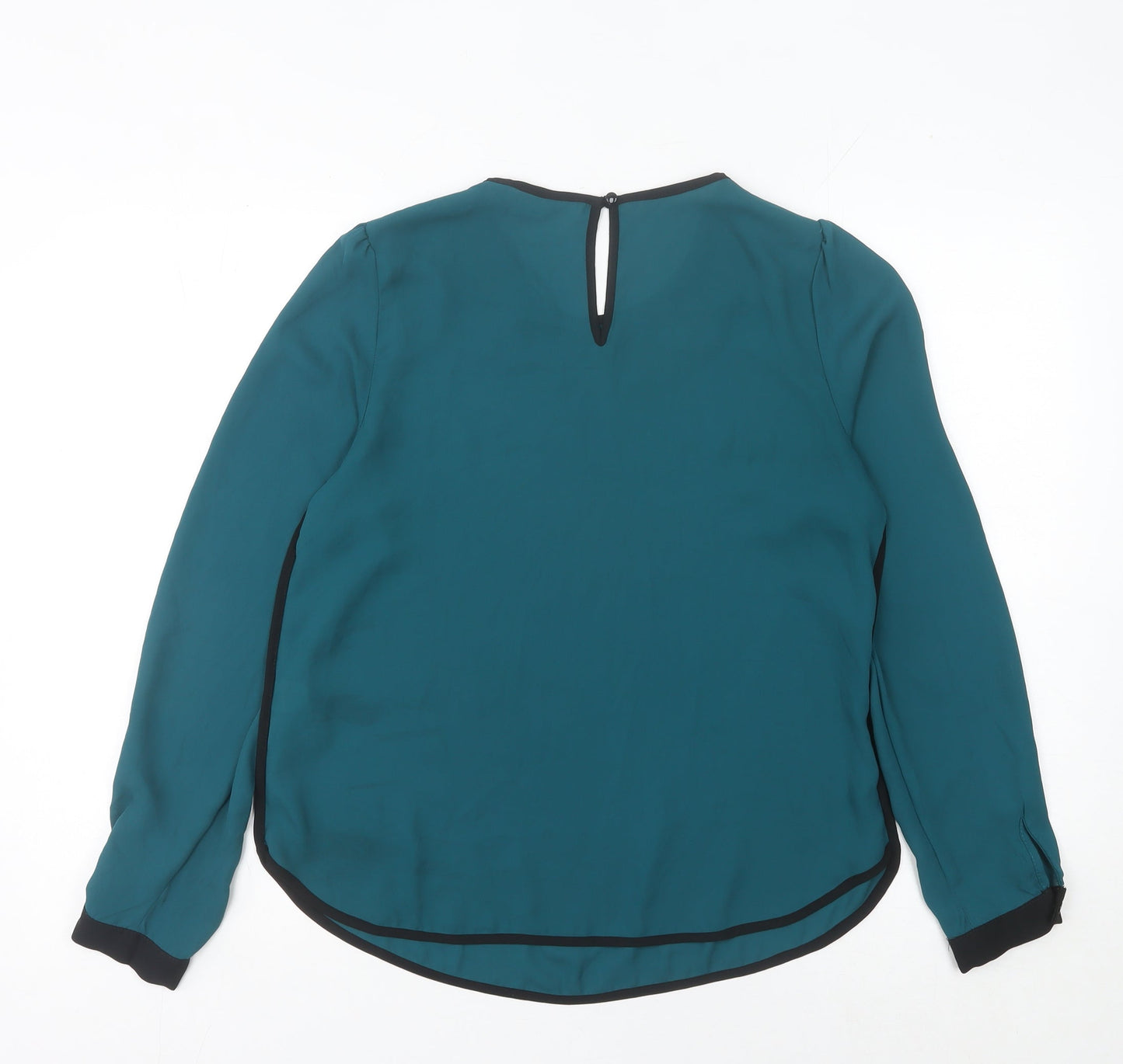 Dorothy Perkins Women’s Green Chiffon Blouse Size 12 Long Sleeve