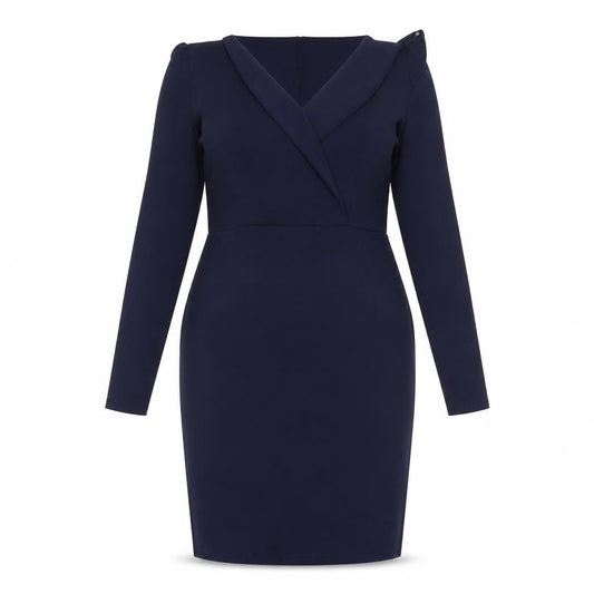 Missguided Women’s Blue Size 10 Bodycon Off Shoulder Party Dress