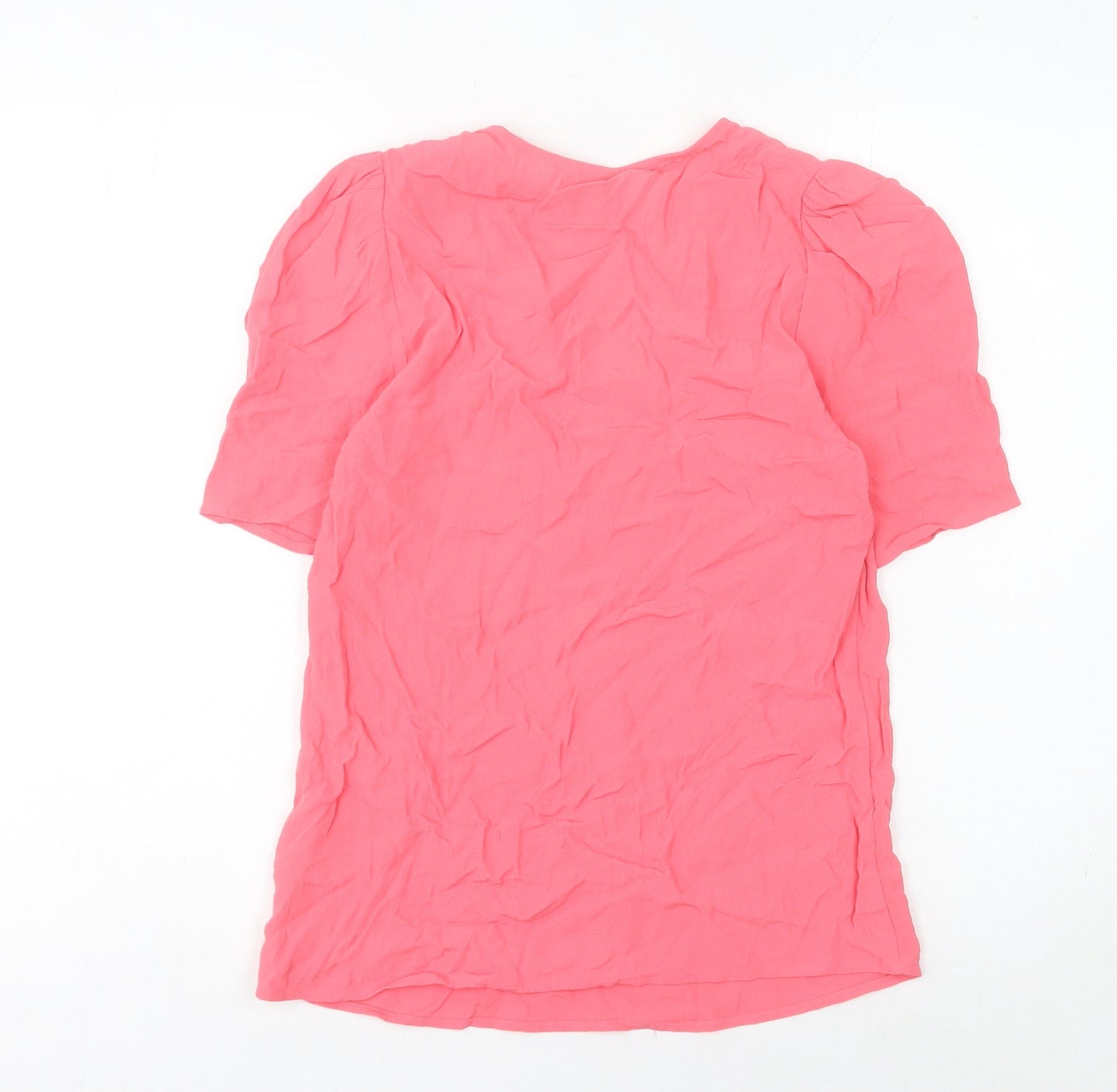 Marks and Spencer Women’s Pink Viscose Puff Sleeve Blouse Size 6
