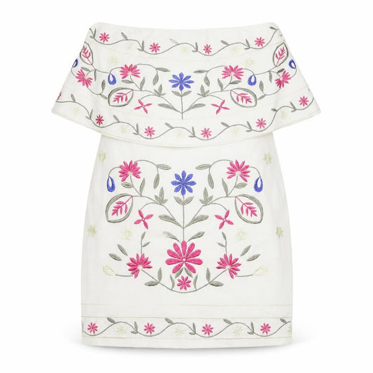 Parisian Women’s White Floral Embroidered Bodycon Dress Size 10