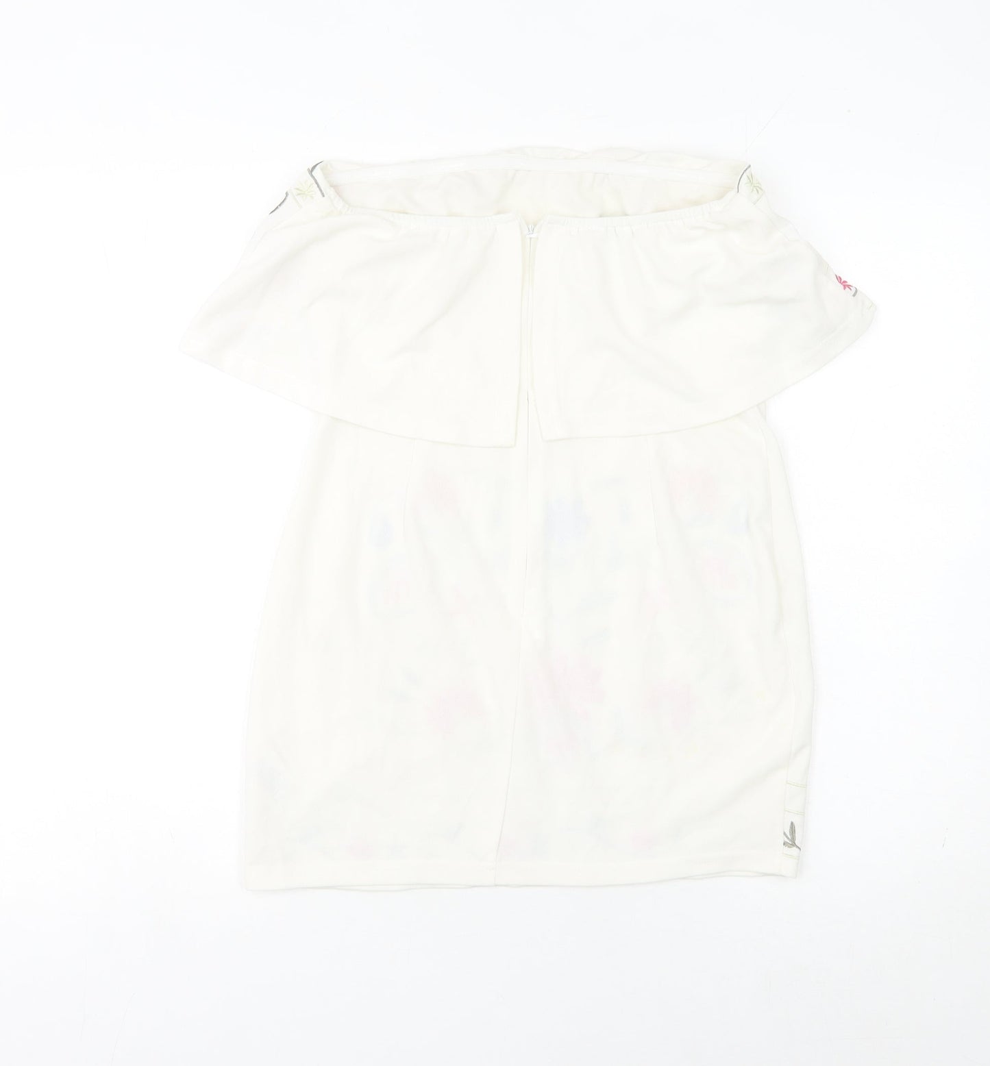 Parisian Women’s White Floral Embroidered Bodycon Dress Size 10