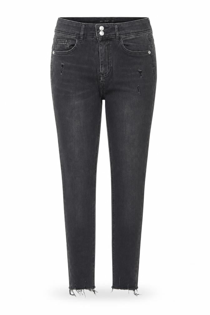 F&F Women's Black Skinny Jeans UK 10 Regular Fit Distressed Denim