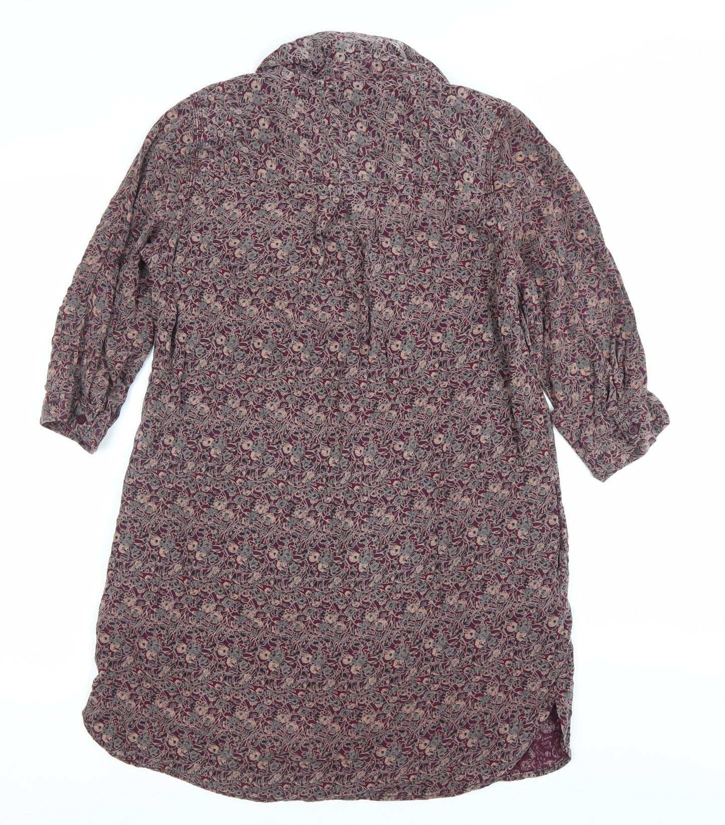 Next Petite Women's Multicoloured Floral Tunic Shirt Size 12 Viscose