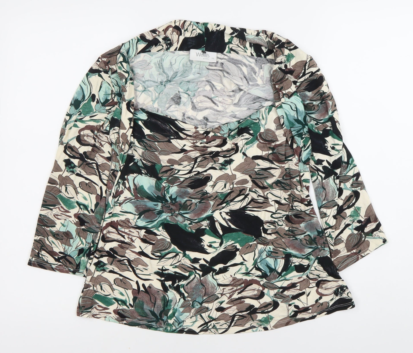 Wallis Petite Womens Multicoloured Floral Blouse Size 16 Viscose