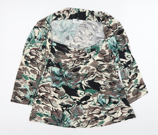 Wallis Petite Womens Multicoloured Floral Blouse Size 16 Viscose