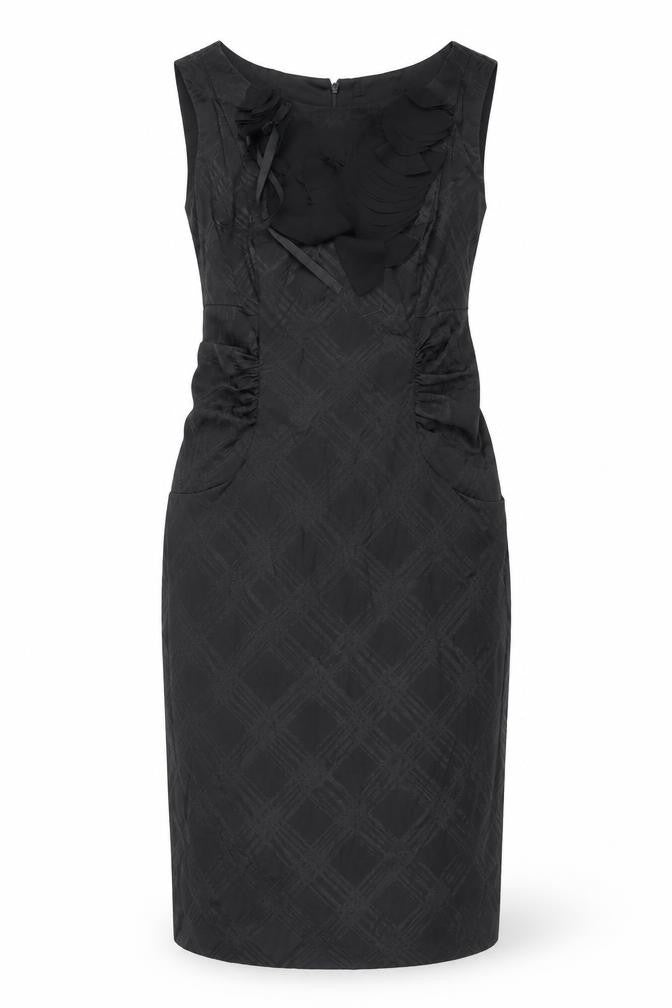 R&M Richards Women's Black Size 10 Sheath Knee Length Party Dress