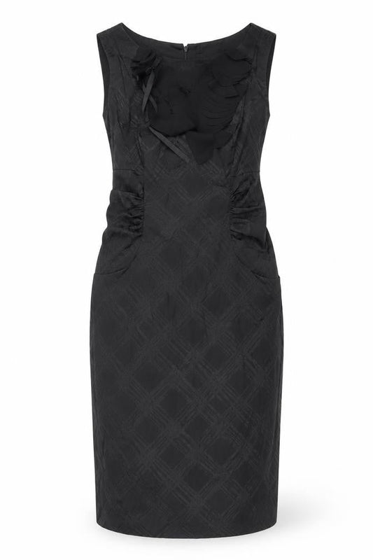 R&M Richards Women's Black Size 10 Sheath Knee Length Party Dress