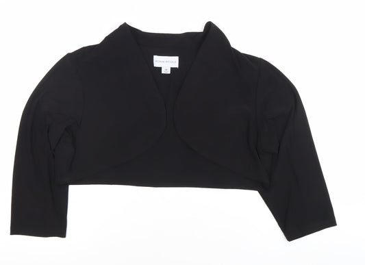 Ronni Nicole Women’s Black Size 20 Cropped Long Sleeve Blouse