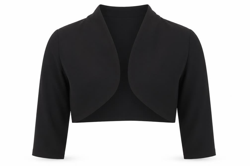 Ronni Nicole Women’s Black Size 20 Cropped Long Sleeve Blouse