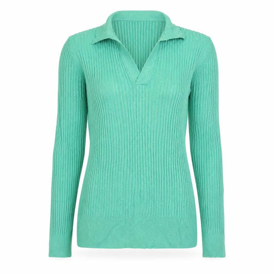 Marks & Spencer Womens Green Size 10 Pullover V-Neck Jumper