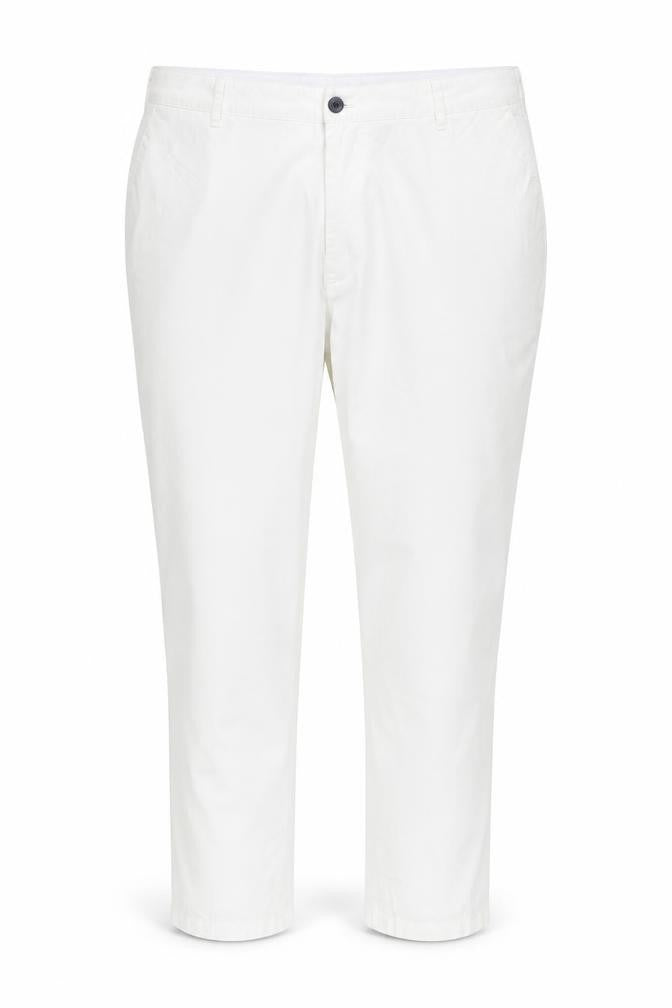 Brook Taverner Women's White Chino Trousers UK 20 Straight Leg Stretch