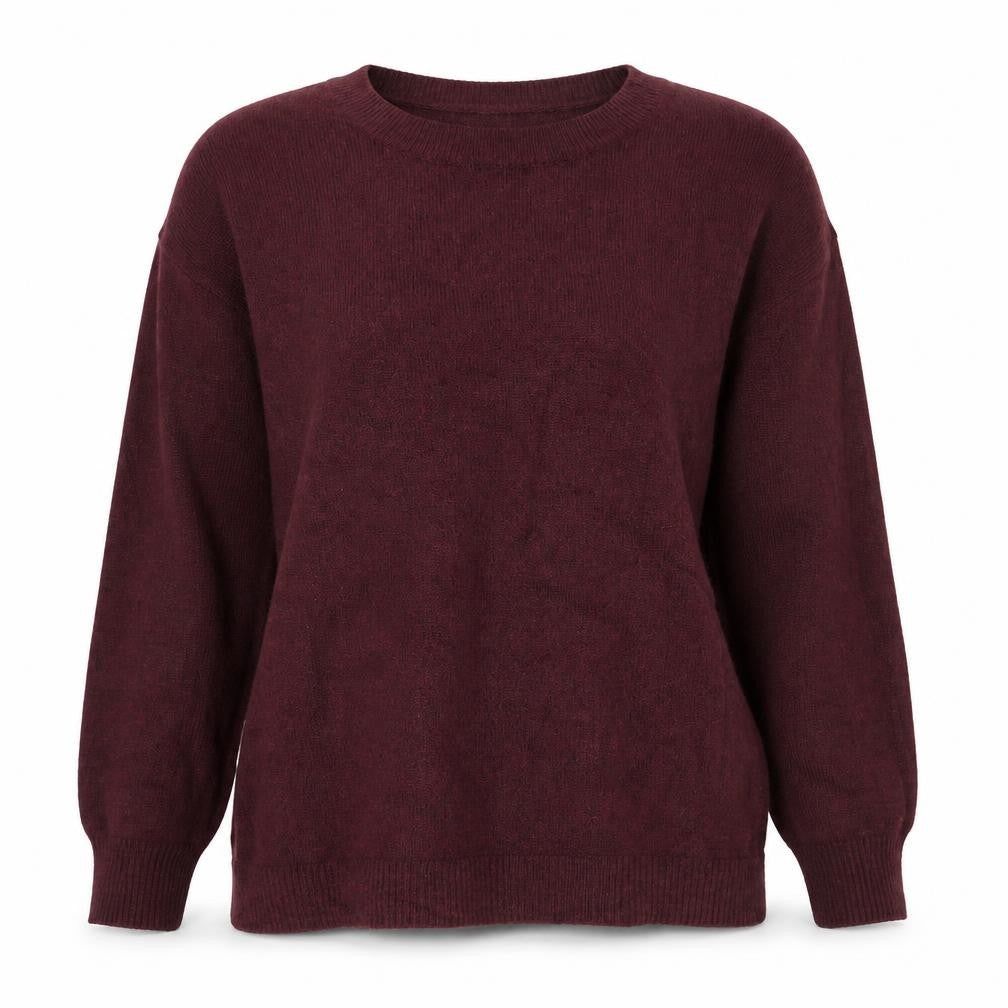LOFT Women's Red Crew Neck Pullover Jumper Size M Cotton Blend