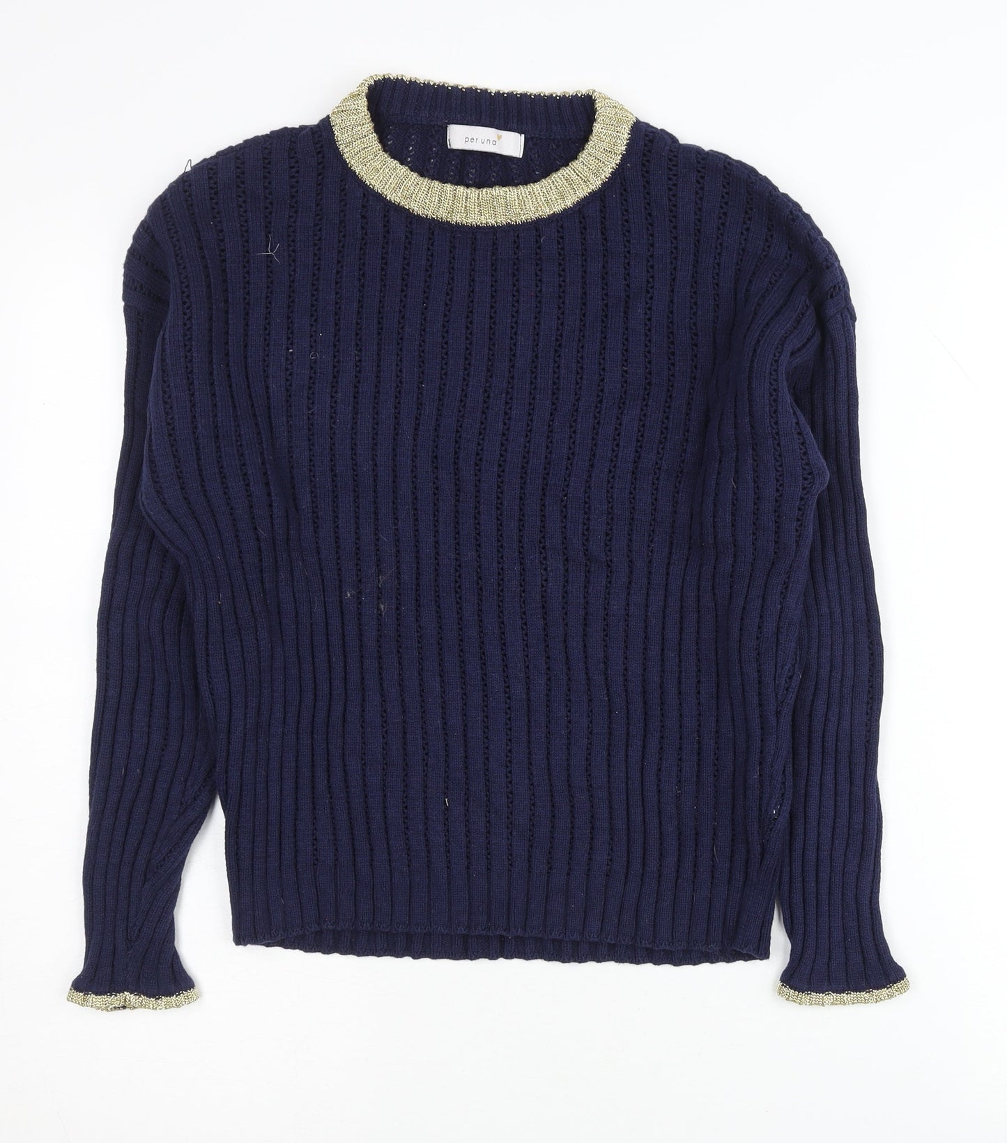 Marks and Spencer Women’s Blue Crew Neck Jumper Size 12