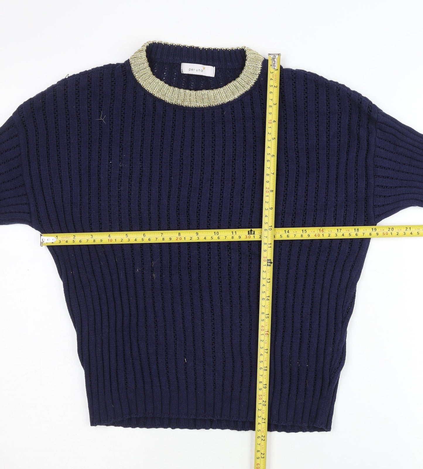 Marks and Spencer Women’s Blue Crew Neck Jumper Size 12