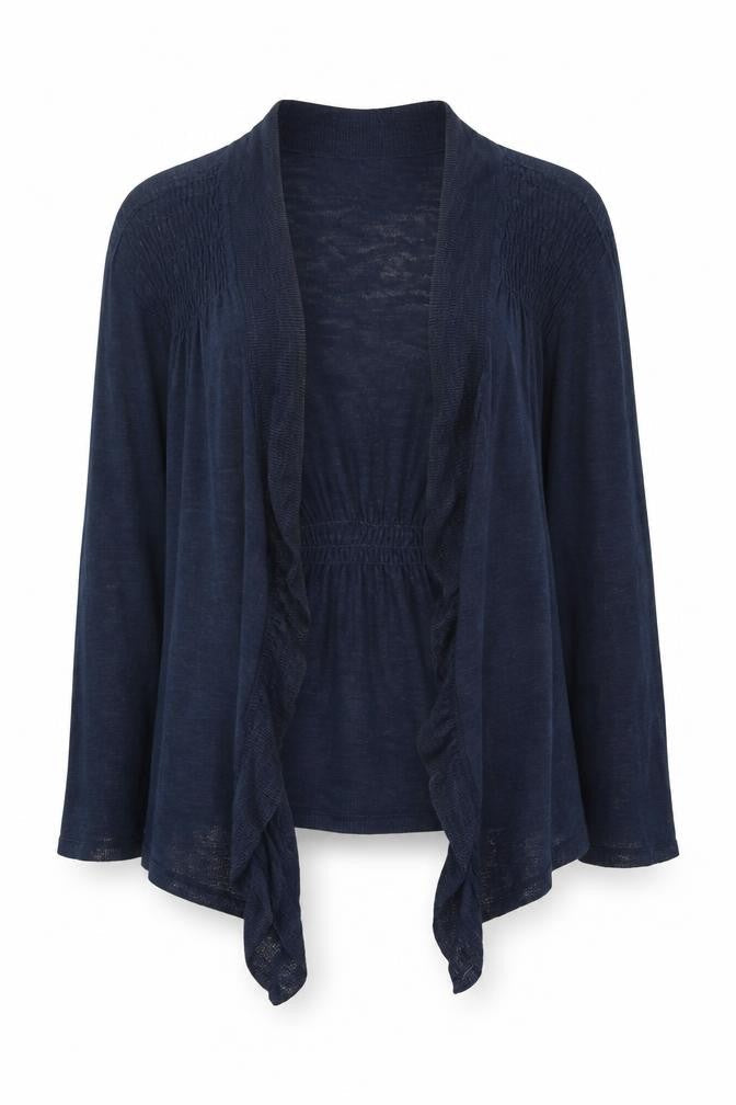 Rocha John Rocha Women's Blue Size 12 Open Front Cardigan Knit Lightweight