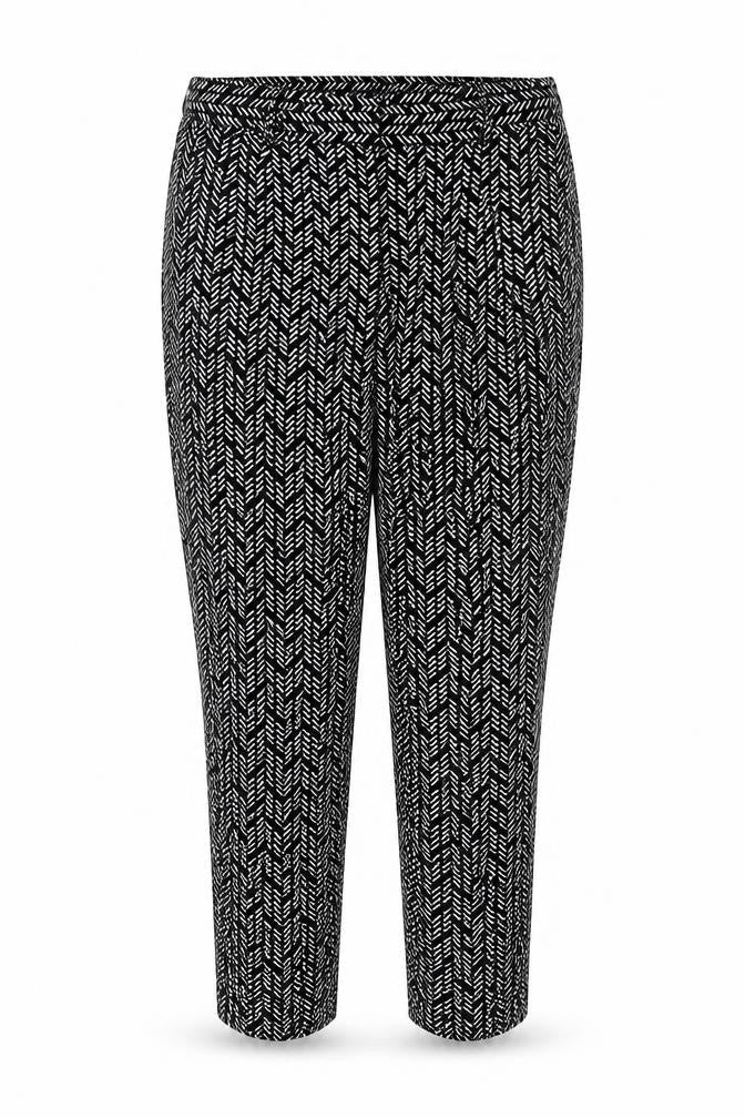 Dorothy Perkins Women’s Black Geometric Tapered Trousers Size 12