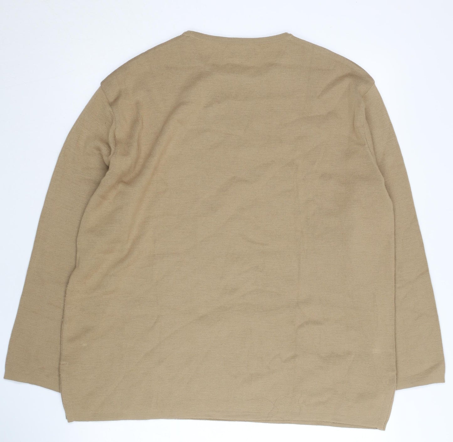 Chianti Women’s Beige Merino Wool Blend Pullover Jumper XL
