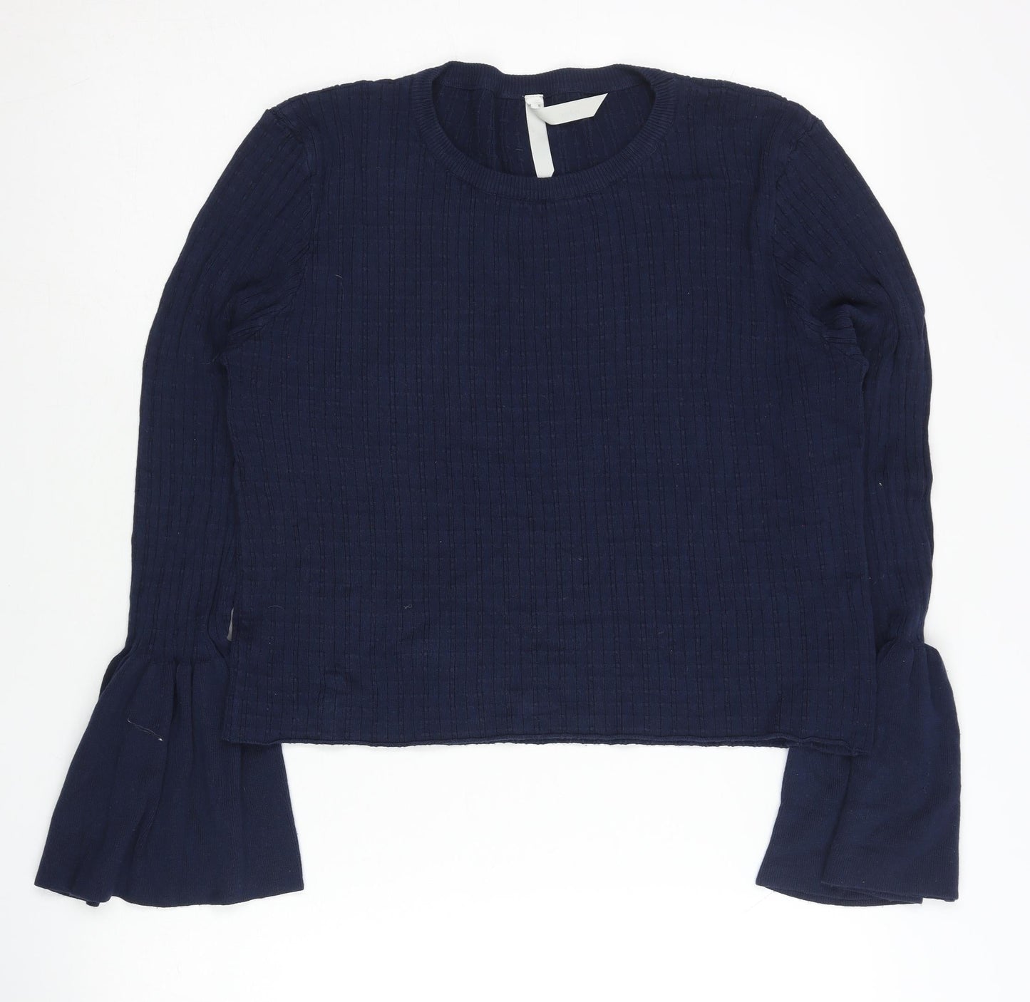 Stella Morgan Women's Blue Size 16 Flared Sleeve Knit Pullover Jumper