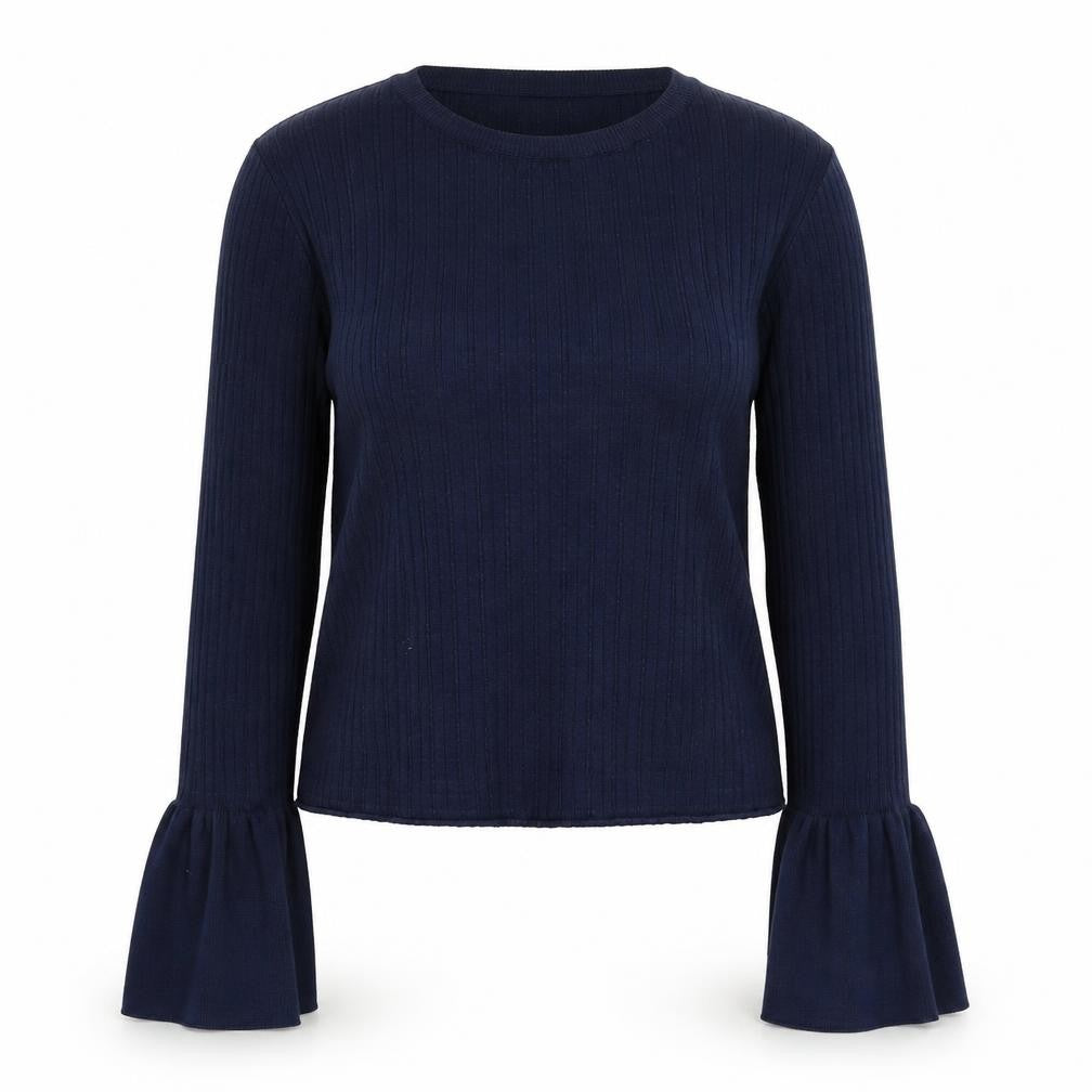 Stella Morgan Women's Blue Size 16 Flared Sleeve Knit Pullover Jumper