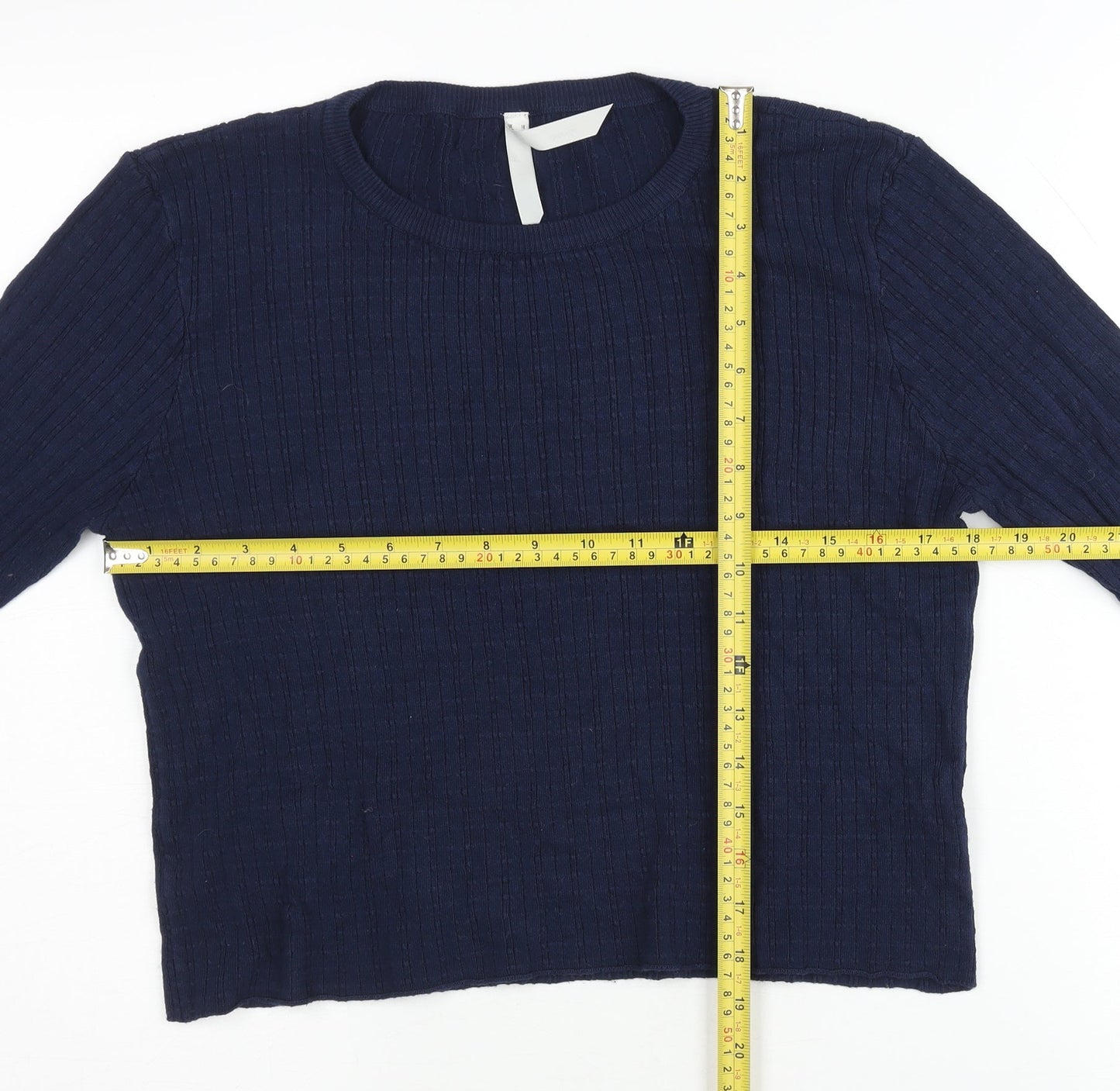 Stella Morgan Women's Blue Size 16 Flared Sleeve Knit Pullover Jumper