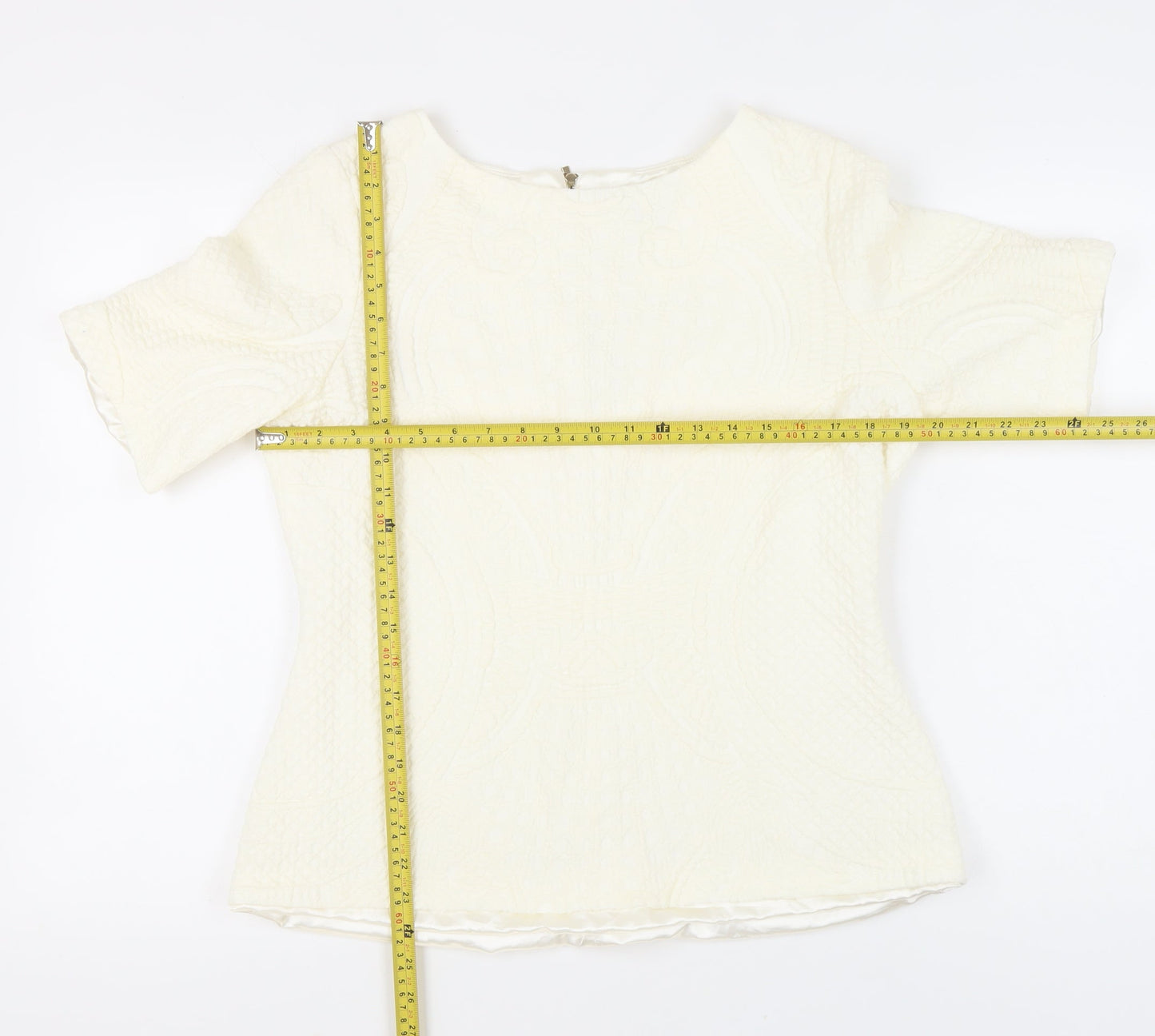 Marks and Spencer Women Ivory Short Sleeve Blouse Size 18