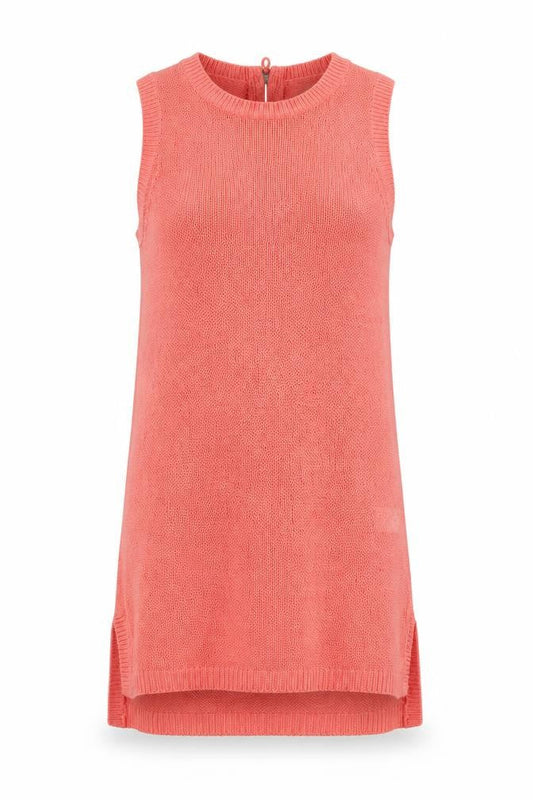 Next Womens Pink Cotton Sleeveless Tunic Tank Top Size 10