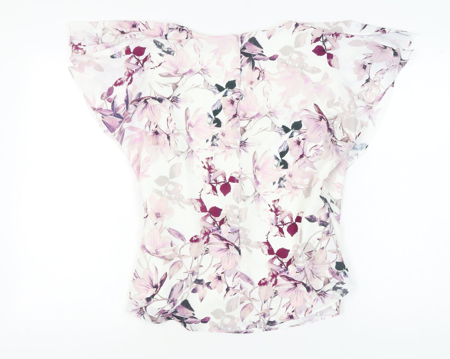 Jacques Vert Women’s Multicolour Floral Wrap Blouse UK 14 Spring