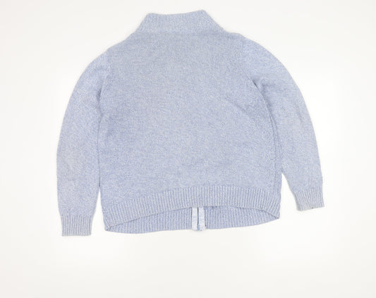 ISLE Essentials Women's Blue Size 18 Cotton Full Zip Jumper