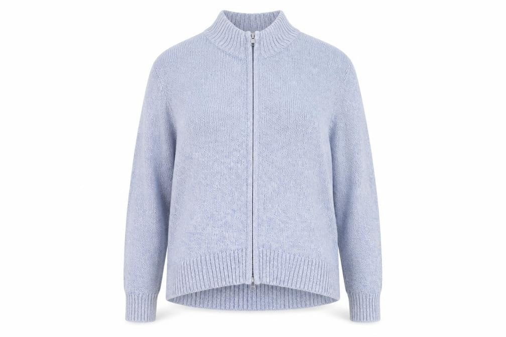 ISLE Essentials Women's Blue Size 18 Cotton Full Zip Jumper