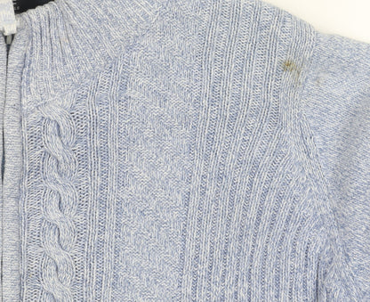 ISLE Essentials Women's Blue Size 18 Cotton Full Zip Jumper