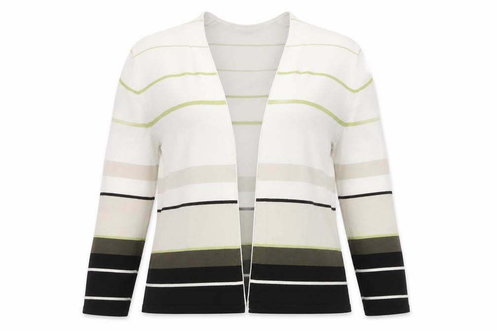 Planet Womens Multicoloured Striped V-Neck Cardigan Size L