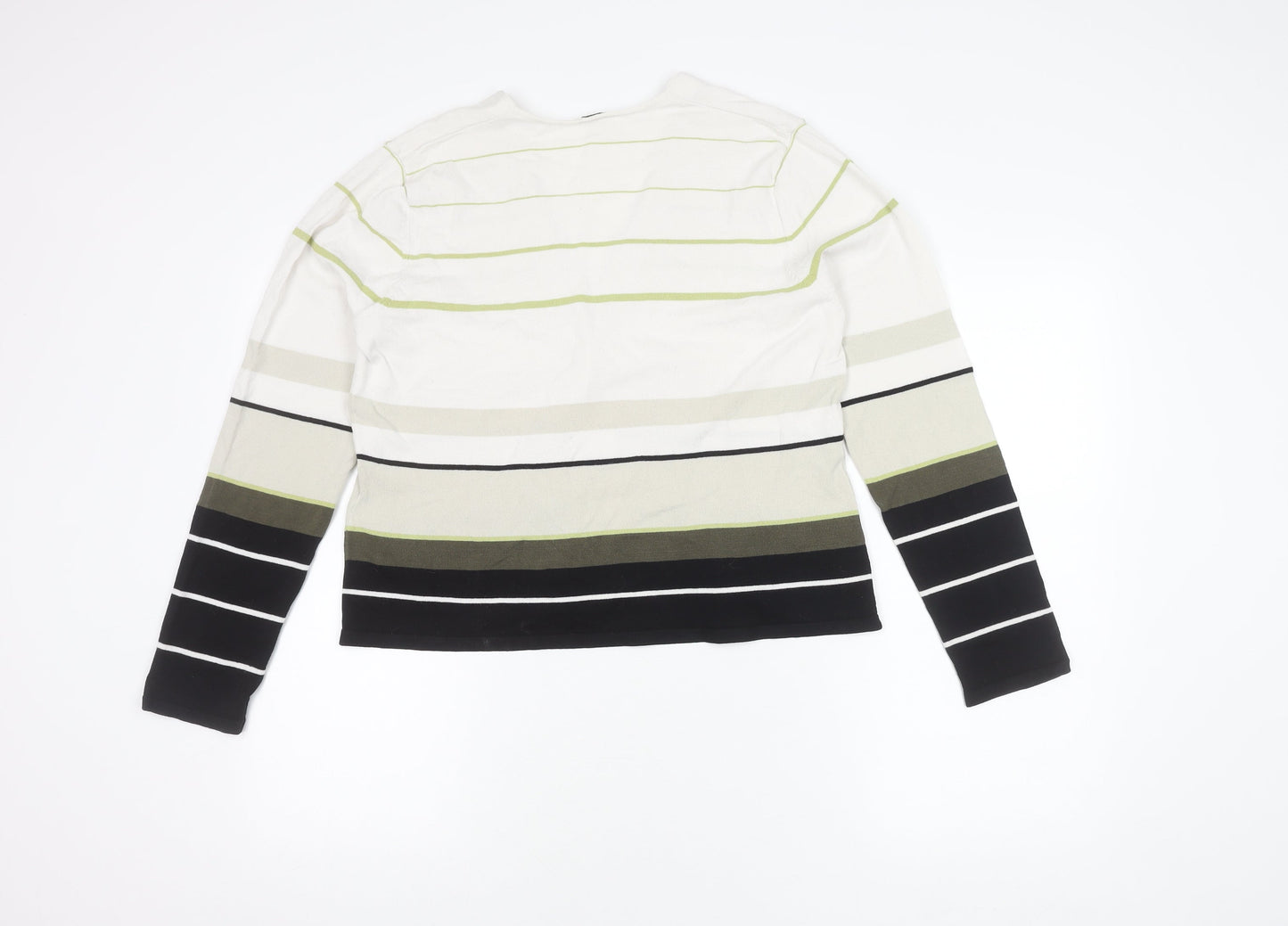 Planet Womens Multicoloured Striped V-Neck Cardigan Size L