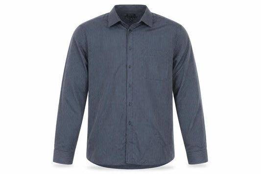 Nicole Miller Men’s Blue Striped XL Dress Shirt Long Sleeve Easy Care