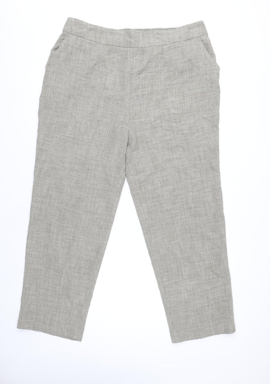 David Nieper Women’s Grey Plus Size 22 Straight Leg Trousers