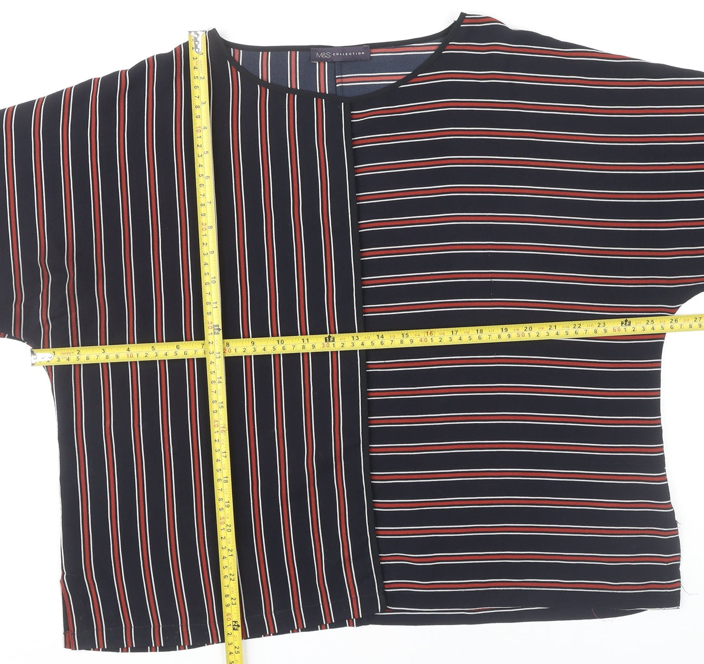 Marks and Spencer Women’s Multicoloured Stripe Blouse UK 18