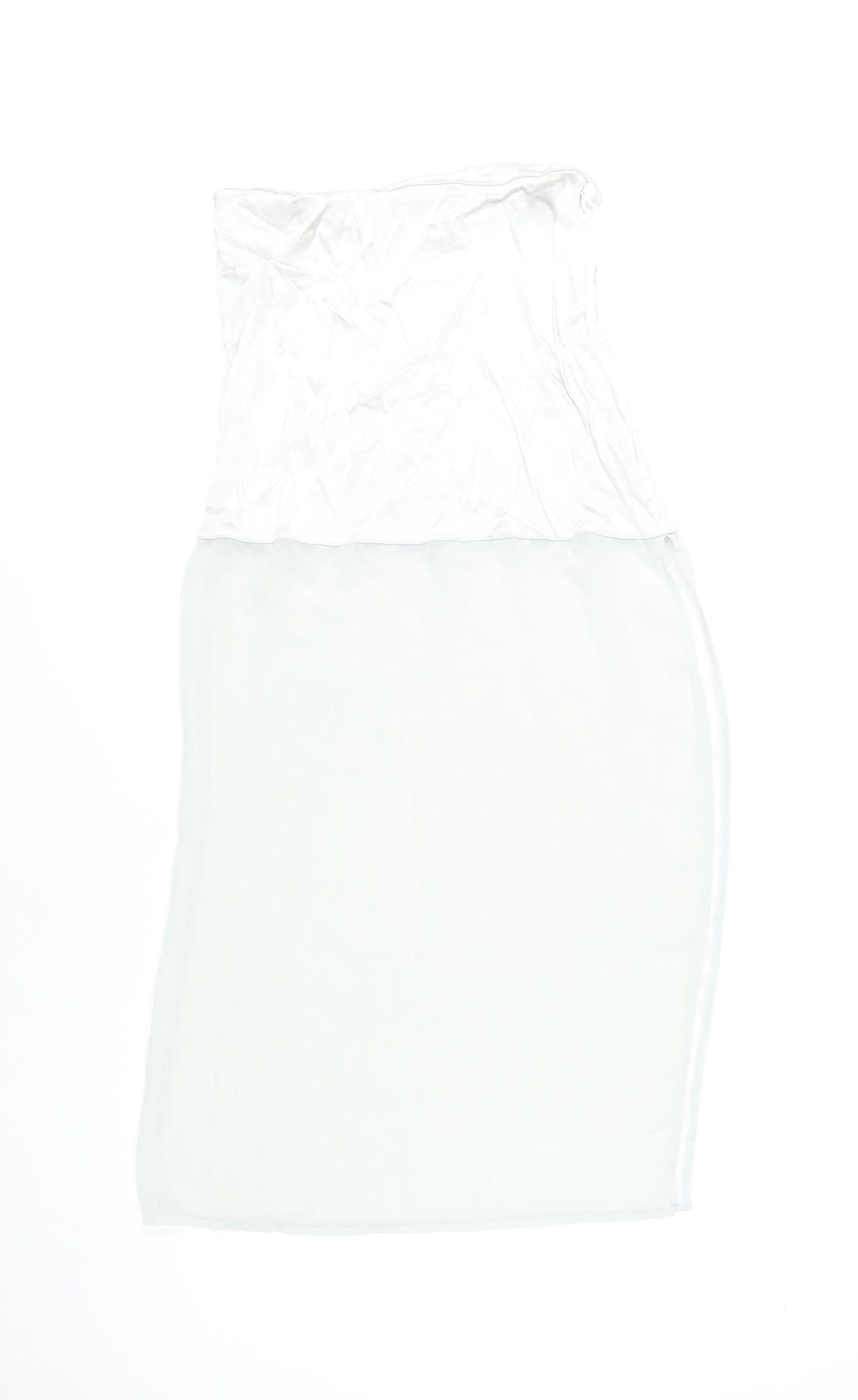 Zara Women White Midi Pencil Skirt M Viscose Stretch