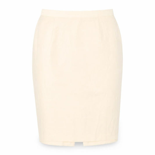 Gina Bacconi Women Beige Size 12 Pencil Skirt Viscose Formal