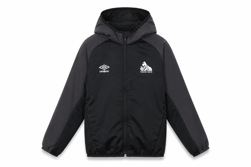 Umbro Boys Black Windbreaker Jacket Hooded Full Zip Size 9Y
