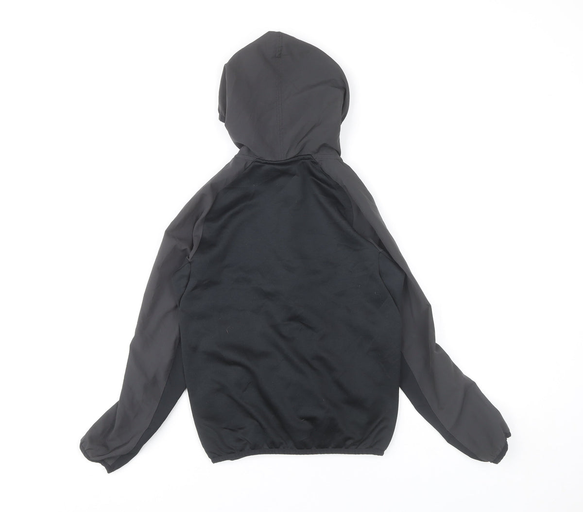 Umbro Boys Black Windbreaker Jacket Hooded Full Zip Size 9Y
