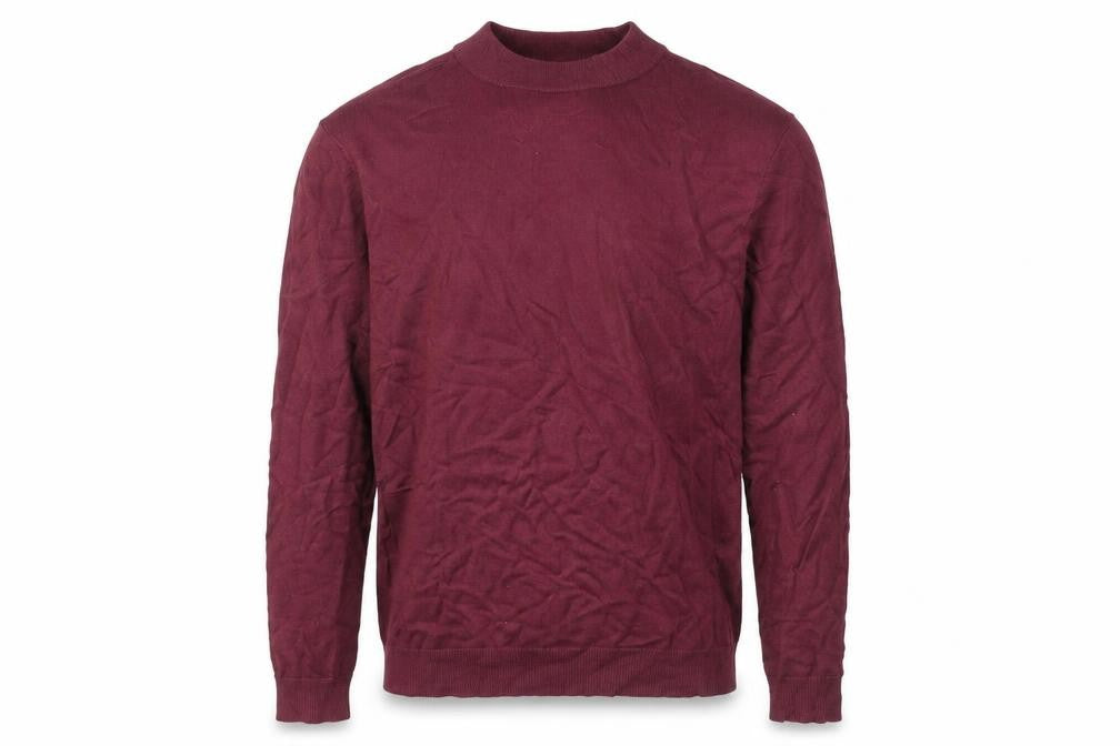 Pull&Bear Men’s Red M Mock Neck Tight-Knit Viscose Nylon Jumper