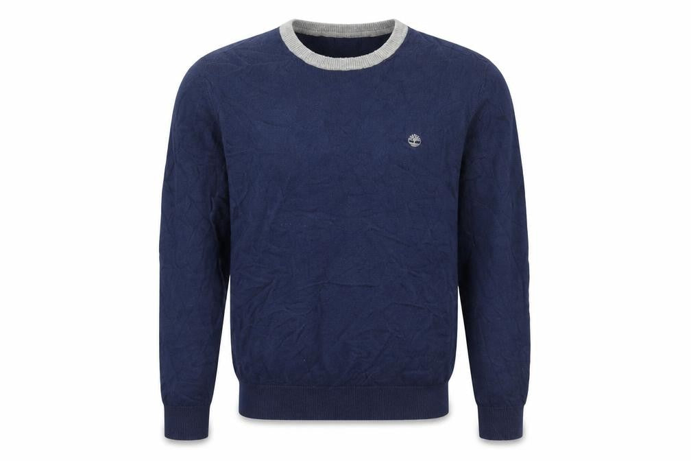 Timberland Men's Blue Crew Neck Knit Jumper Size S Regular Fit