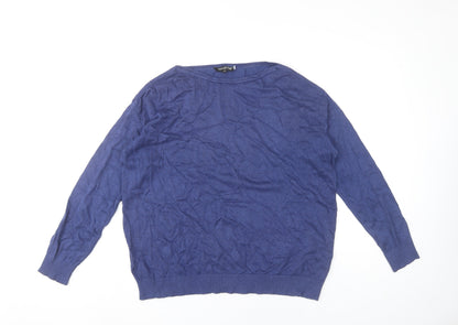 Debenhams Women Blue Size 18 Crew Neck Pullover Jumper