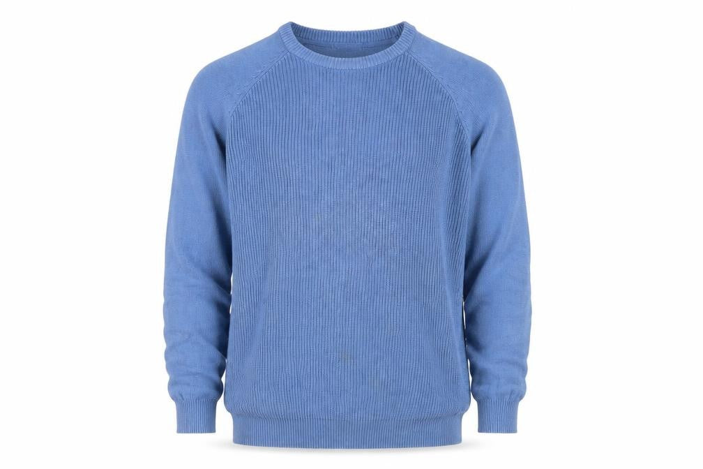 Cotton Traders Men’s Blue 2XL Crew Neck Cotton Jumper