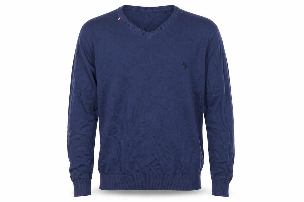 U.S. Polo Assn. Men’s Blue Cotton V-Neck Pullover Jumper XL