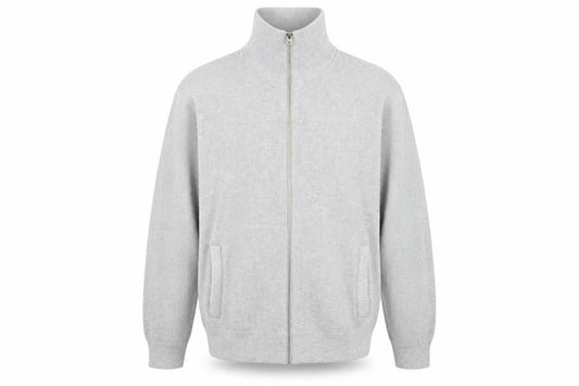 Marks & Spencer Men's Grey Knit Full Zip Jacket L Regular Fit