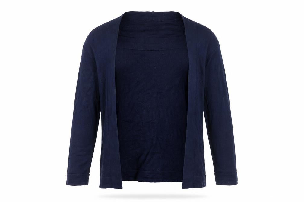 Austin Reed Women’s Blue M Cardigan Tight-Knit 3/4 Sleeve Raglan