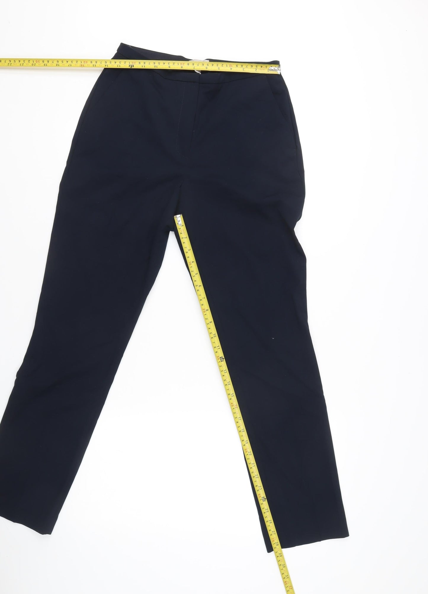 H&M Women’s Black Slim Fit Straight Leg Trousers Size 8 Workwear